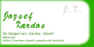 jozsef kardos business card